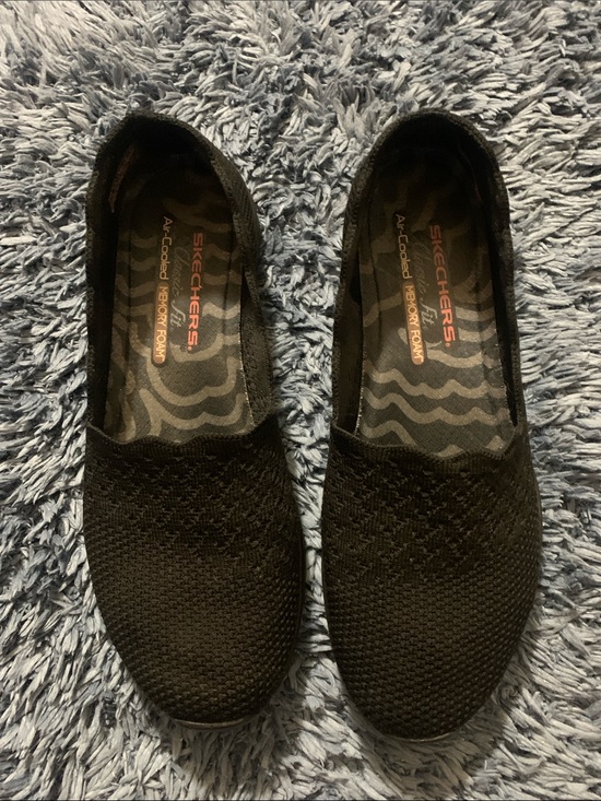 Skechers Shoes - Skechers Black Knit Slip-On Flats